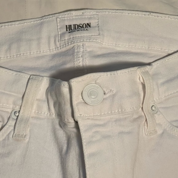 Hudson Mid-rise Nico Super Skinny White Jeans - Picture 8 of 10